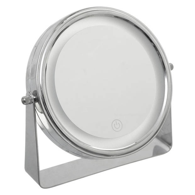 Make-up spiegel/scheerspiegel met LED verlichting op standaard 20 cm - Make-up spiegeltjes