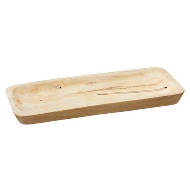 Set van 2x stuks rechthoekig kaarsenbord/kaarsenplateau hout 40 x 3 x 17 cm - Kaarsenplateaus