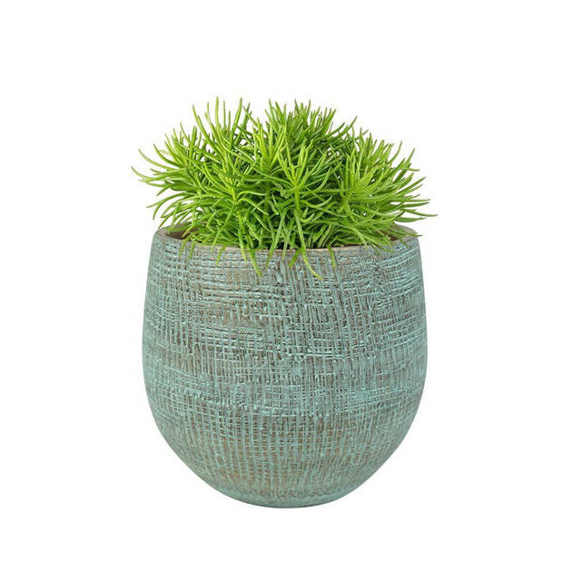 Steege Plantenpot - design look - blauw - 18 x 16 cm - Plantenpotten