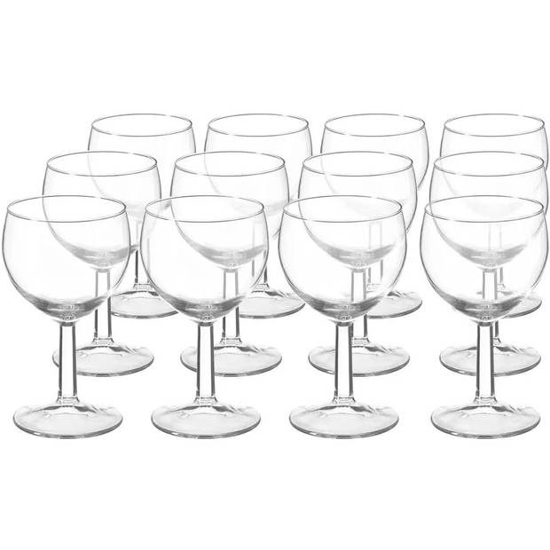 Set van 12x wijnglazen voor witte wijn Fiona 190 ml van glas - Wijnglazen