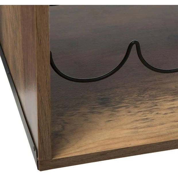 Houten flessenrek/wijnrek voor 6 flessen 31 x 31 x 31 cm - Wijnrekken