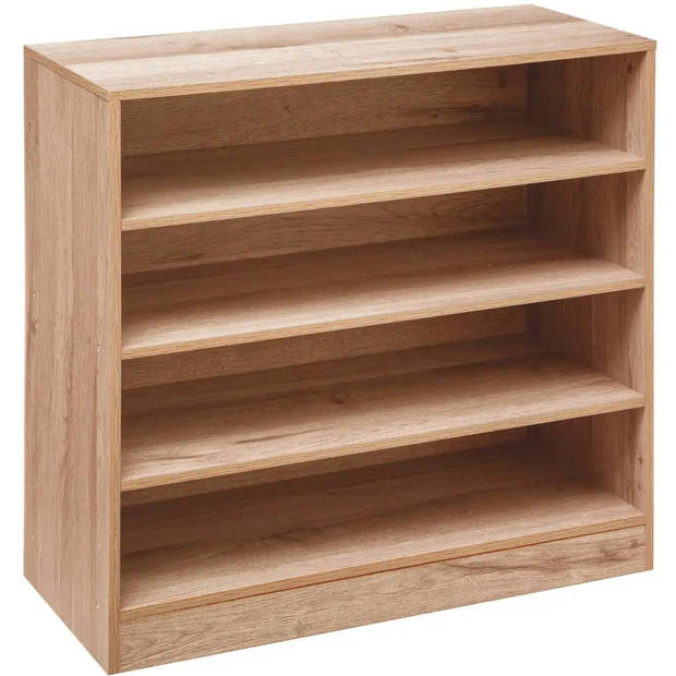 5Five Schoenenkast - 12 paar schoenen - bruin - hout - 67 x 68 cm - Schoenenrekken