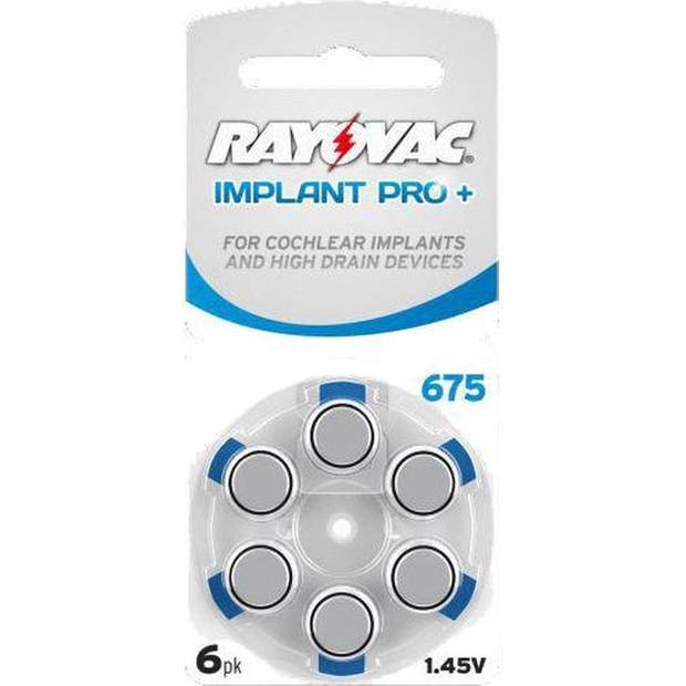Rayovac 675 IMPLANT PRO+ Gehoorapparaat batterijen
