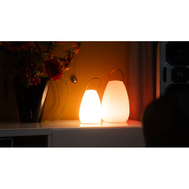 FlinQ Tafellamp Fiji - Tafellamp binnen en buiten - RGB - IP44 - Wit