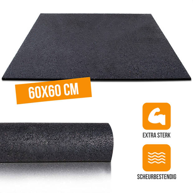 Strex Anti Trillingsmat Wasmachine en Wasdroger - 60 x 60 CM - Geluidsdempende Antislip Mat - Trillingsdemper - Rubber