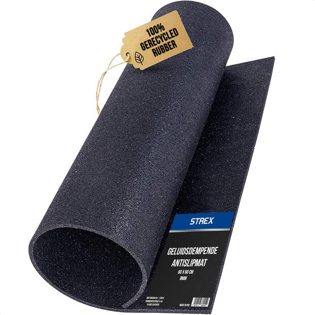 Strex Anti Trillingsmat Wasmachine en Wasdroger - 60 x 60 CM - Geluidsdempende Antislip Mat - Trillingsdemper - Rubber