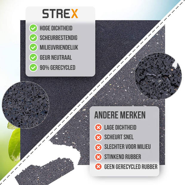 Strex Anti Trillingsmat Wasmachine en Wasdroger - 60 x 60 CM - Geluidsdempende Antislip Mat - Trillingsdemper - Rubber