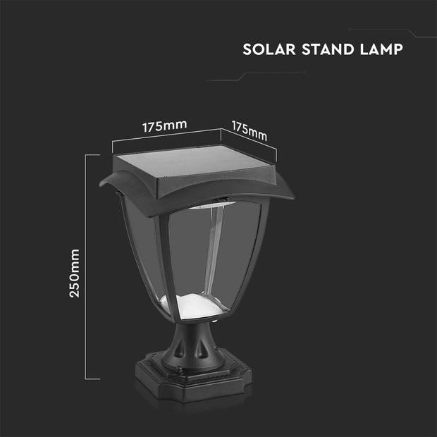 V-TAC VT-983 Zonnevoetlamp - 2W - 110 Lumen - 3000K+6000K - Mat Zwart - IP65