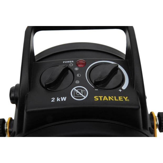 Stanley Ventilator Kachel ST-22-240-E - 230V - Ruimtes tot 22m2 - 2 Warmte Standen - Zwart/Geel