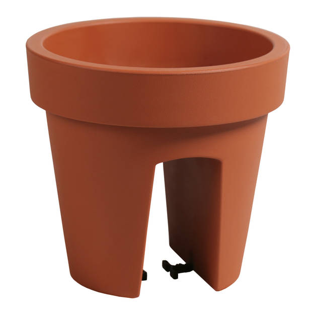 Prosperplast plantenpot - kunststof - terra cotta - 5L - D25 x H22,5 cm - Plantenpotten