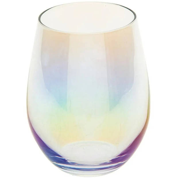 Set van 6x stuks tumbler glazen parelmoer Fantasy 540 ml van glas - Drinkglazen