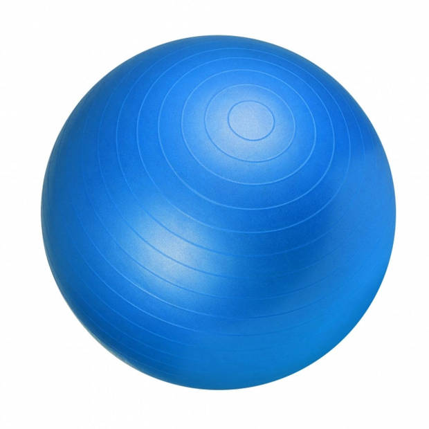 Gorilla Sports Fitness bal Blauw 75 cm - inclusief pomp - belastbaar tot 500 kg