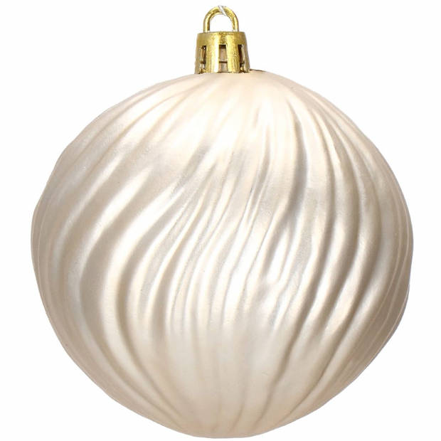 Kerstballen 30 Stuks 8 cm Beige/Goud Tinten