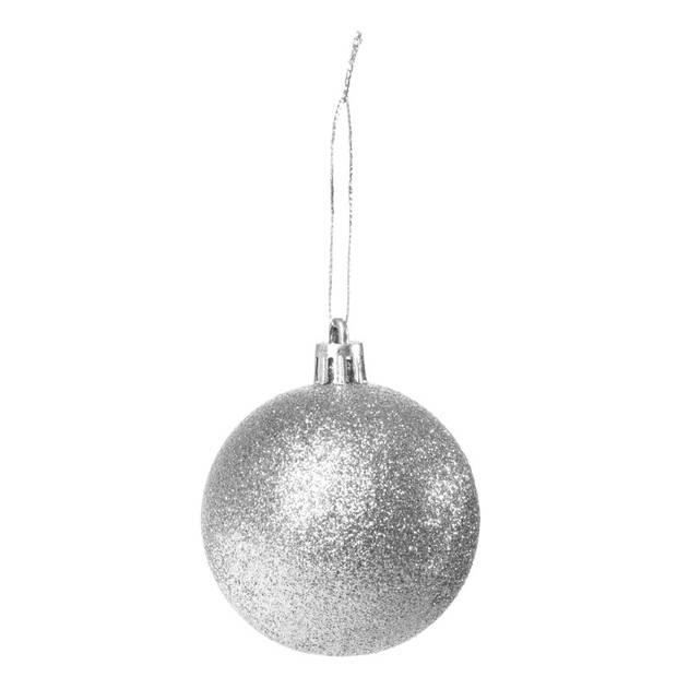 Kerstballen 30 Stuks 6 cm Zilver