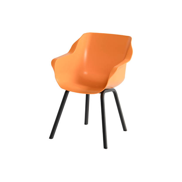 Hartman Sophie Element dining armstoel - Indian Orange - Alu poot