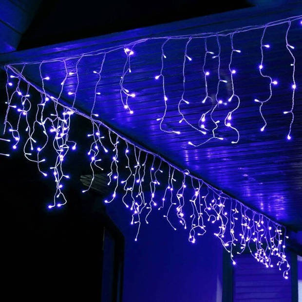 IJspegel Verlichting 12 m + 2.5 m Snoer 300 LED Blauw Koppelbaar