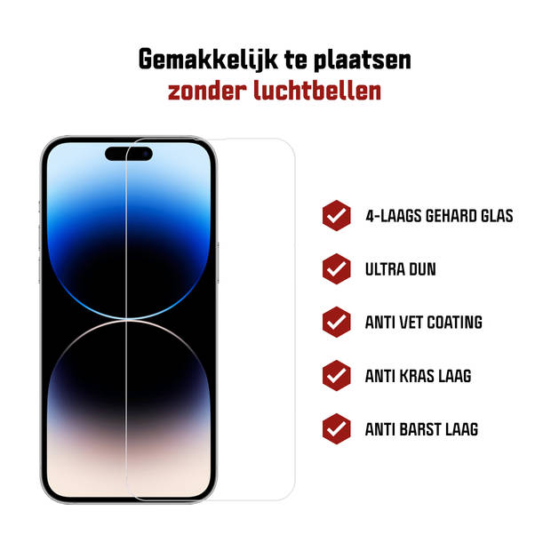 Kratoshield iPhone 14 Pro Screenprotector - Glass - 2.5D