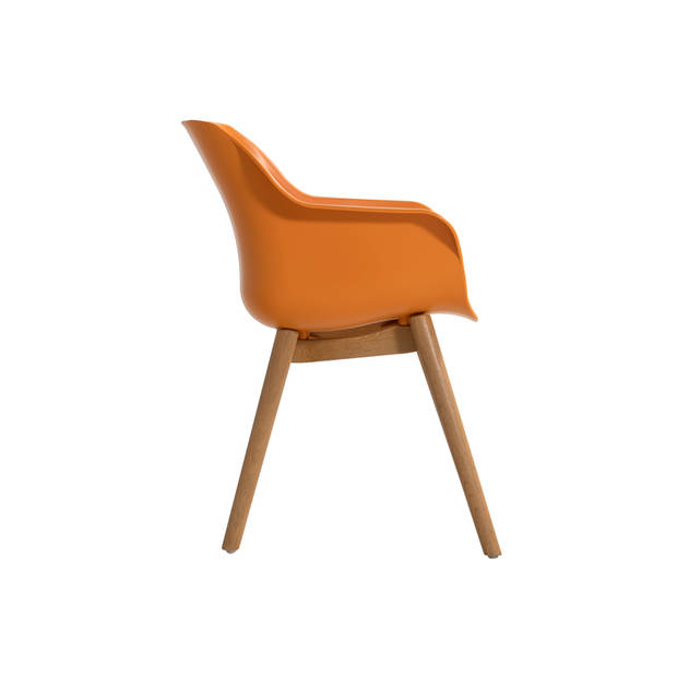 Hartman Sophie Studio dining armstoel - Indian Orange - Teak poot