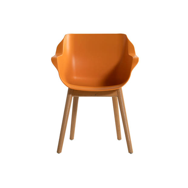 Hartman Sophie Studio dining armstoel - Indian Orange - Teak poot