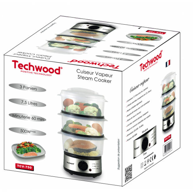 Techwood - tcv750 - stoomkoker - 7.5 l