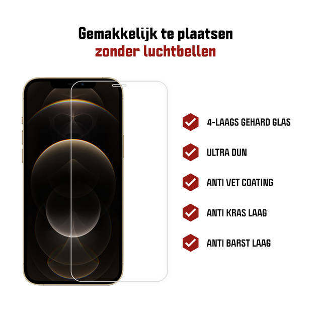 2-pack Kratoshield Iphone 12 Pro Max Screenprotector - Gehard glas