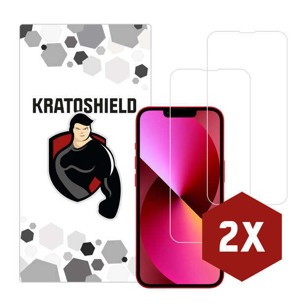 2-pack Kratoshield iPhone 13 screenprotector - Gehard glas