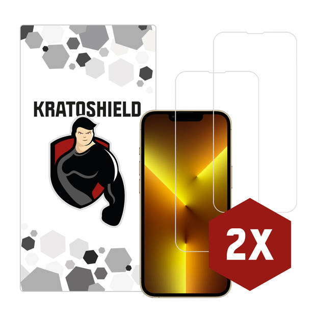 2-pack Kratoshield iPhone 13 Pro Screenprotector - Gehard glas