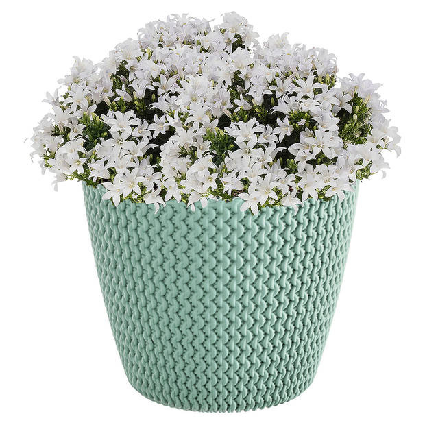 Prosperplast Bloempot - mint groen - buiten - D30 x H25cm - kunststof - Plantenpotten