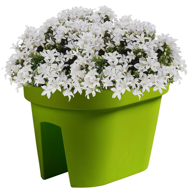 Prosperplast plantenpot - kunststof - lime groen - 12L - 40 x 27 x 25 cm - Plantenpotten