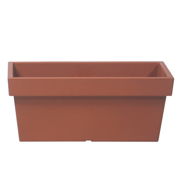 Prosperplast Plantenbak - kunststof - 58 x 26 x 22 cm - steenrood - Plantenpotten