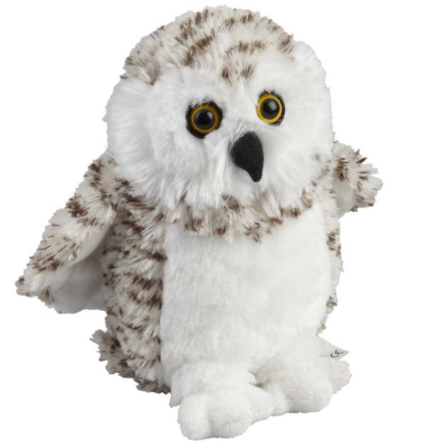 Pluche knuffel dieren Sneeuwuil vogel van 18 cm - Vogel knuffels