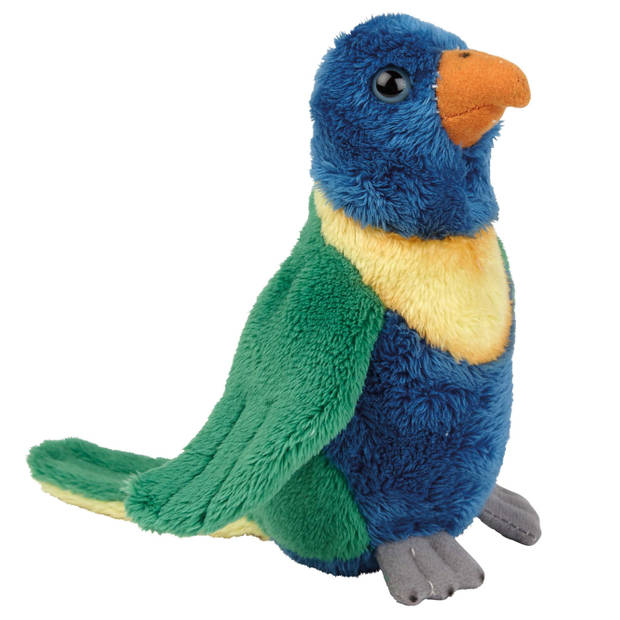 Pluche knuffel dieren Lori parkiet vogel van 15 cm - Vogel knuffels