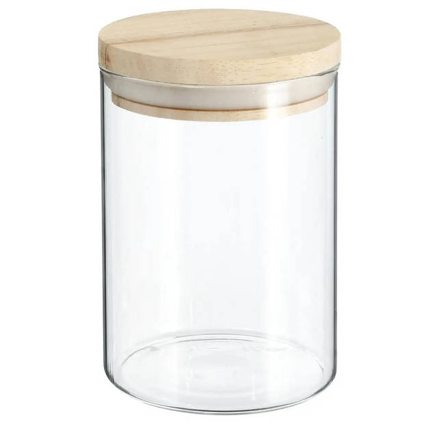 Set van 6x keuken voorraadbussen/potten glas 0.6 en 1.0 Liter inhoud - Voorraadpot