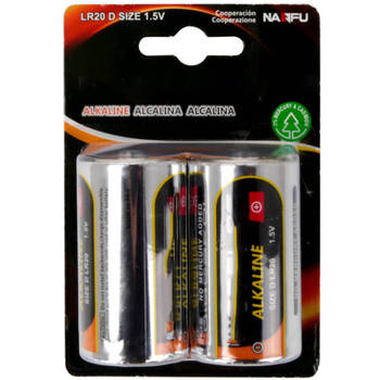 Batterij - Aigi Xixu - LR20/D - 1.5V - Alkaline Batterijen - 2 Stuks