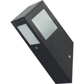LED Tuinverlichting - Wandlamp Buiten - Kavy 1 - E27 Fitting - Vierkant - Aluminium - Philips - CorePro Lustre 827 P45