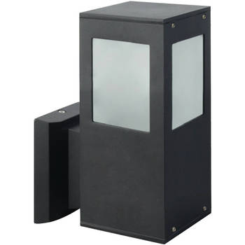 LED Tuinverlichting - Wandlamp Buiten - Kavy 2 - E27 Fitting - Vierkant - Aluminium - Philips - CorePro Lustre 827 P45