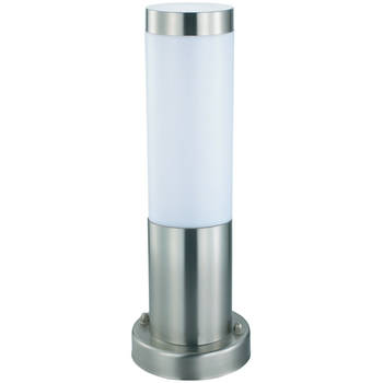 LED Tuinverlichting - Staande Buitenlamp - Laurea 3 - E27 Fitting - Rond - RVS - Philips - CorePro LEDbulb 827 A60 -