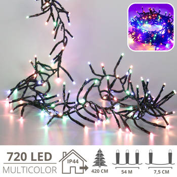 Kerstverlichting - Kerstboomverlichting - Clusterverlichting - Kerstversiering - Kerst - 720 LED's - 54 meter - Mult...