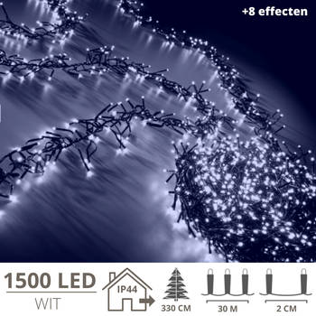 Kerstverlichting - Kerstboomverlichting - Clusterverlichting - Kerstversiering - Kerst - 1500 LED's - 30 meter - Wit
