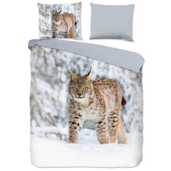 Good Morning Dekbedovertrek Flanel Lynx-Lits-jumeaux (240 x 200/220 cm)