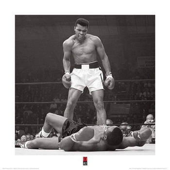 Kunstdruk Muhammad Ali v Liston 40x40cm