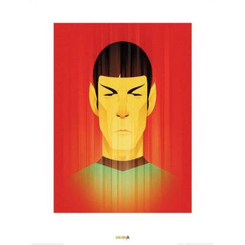 Kunstdruk Star Trek Beaming Spock 50th Anniversary 60x80cm
