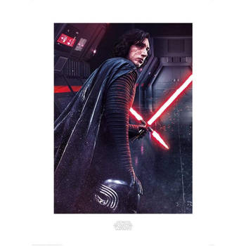 Kunstdruk Star Wars The Last Jedi Kylo Ren Rage 60x80cm