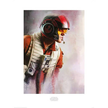 Kunstdruk Star Wars The Last Jedi Poe Paint 60x80cm