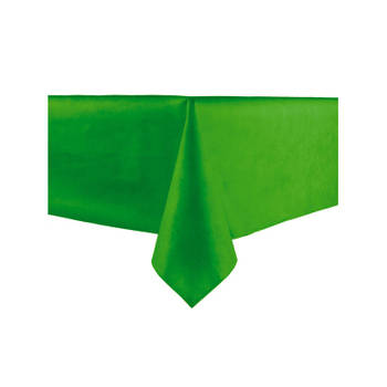 Luxe non woven tafelkleed groen 140 x 240 cm - Feesttafelkleden
