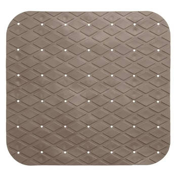 5Five Badmat - bruin - anti-slip - 50 x 50 cm - Badmatjes