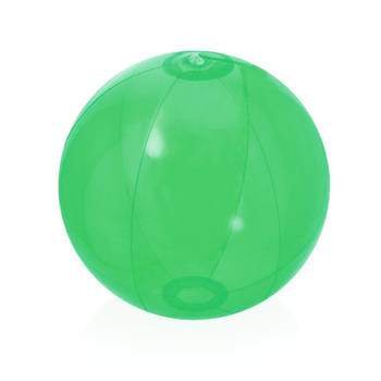 Opblaasbare strandbal Beach fun plastic groen 28 cm - Strandballen