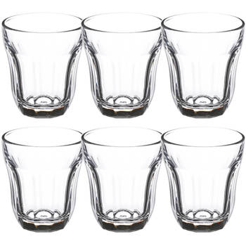 Set van 12x stuks water/sap glazen Enzeau 210 ml van glas - Drinkglazen