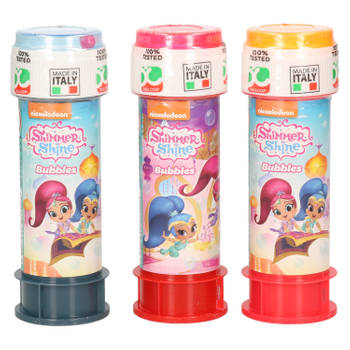 3x Shimmer and Shine bellenblaas flesjes met bal spelletje in dop 60 ml voor kinderen - Bellenblaas