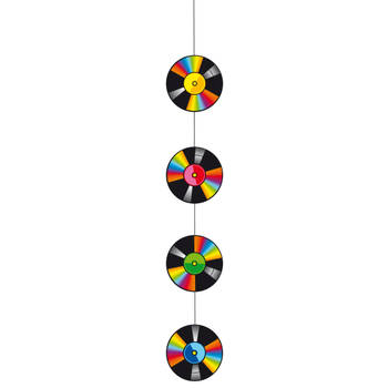 Seventies eighties disco thema hangende slinger 1 meter - Hangdecoratie